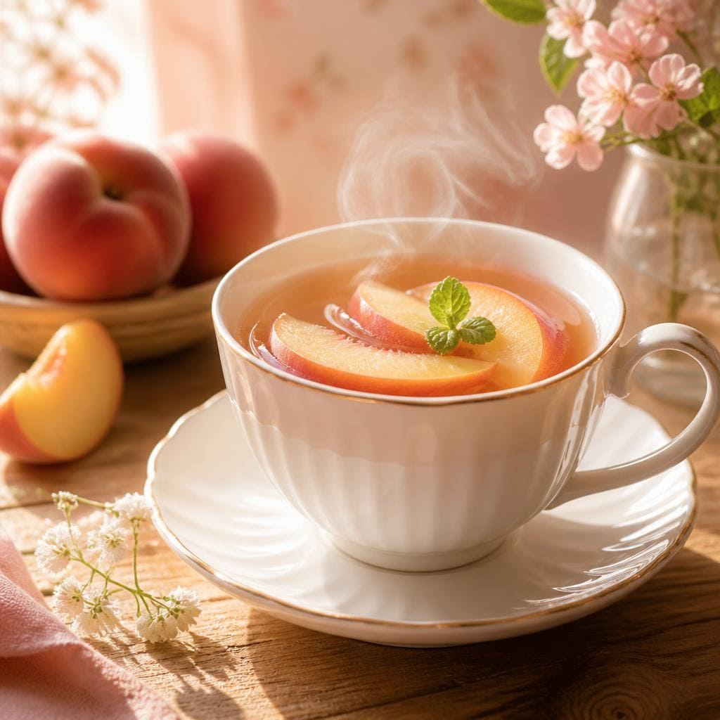 Peach Tea Warkop 84 minuman teh peach manis dan ringan